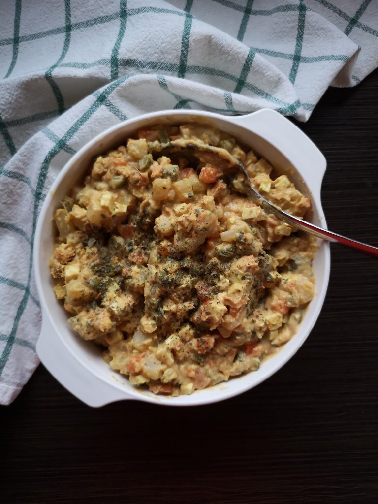 Veganska ruska salata + domaći sojin majonez